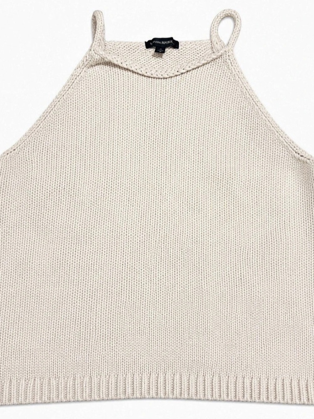 Banana Republic Chunky Cotton Sweater Tank Cream XL